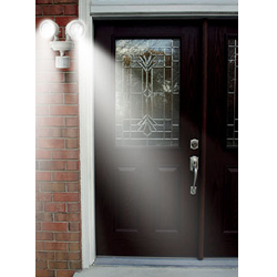 Click here to view larger image Solar Powered Dual Head LED Security Spotlight